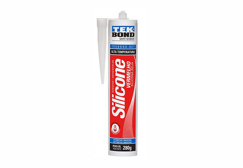SILICONA ALTA TEMPERATURA TEKBOND 310ML COLOR ROJO TEJA