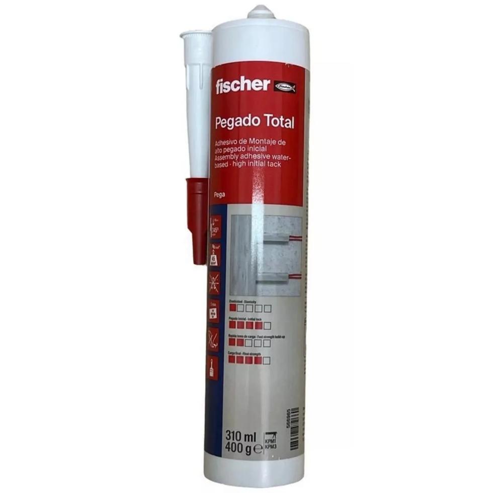 FISCHER - SELLADOR DE MONTAJE. PEGADO TOTAL X 300 ML. BLANCO